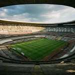 Estadio Azteca interior view football stadium hosting World Cup match