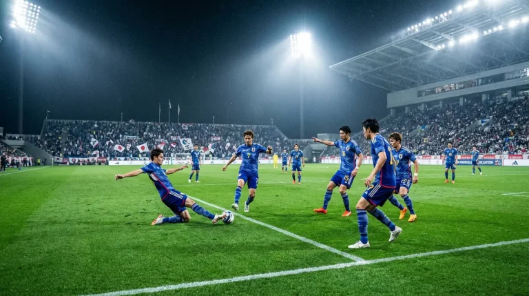 Japan Samurai Blue national football team during an AFC World Cup qualifying match