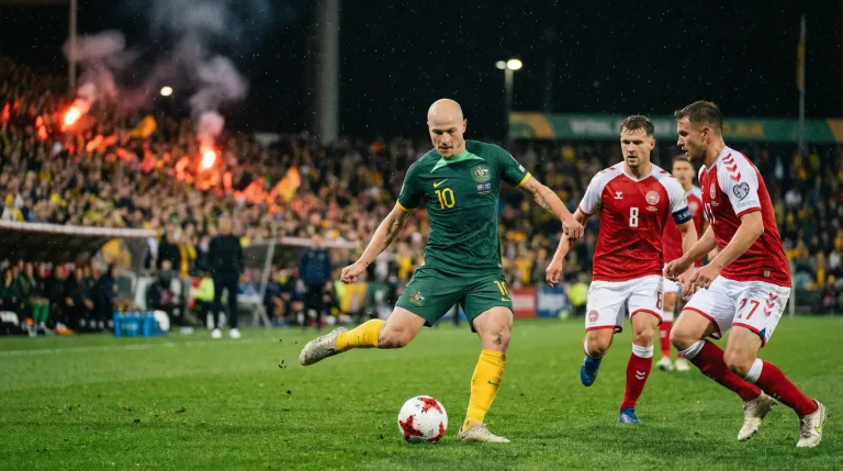 Australian Socceroos players in action with World Cup 2026 predictions analysis overlay